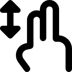 Two Finger Drag Vertical Icon from Core Remix Set