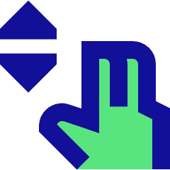 Two Finger Drag Vertical Icon from Sharp Pop Set