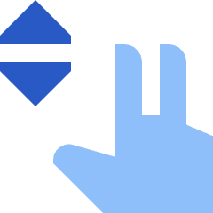 Two Finger Drag Vertical Icon from Sharp Flat Set