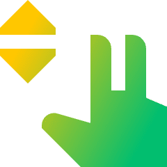 Two Finger Drag Vertical Icon from Sharp Gradient Set