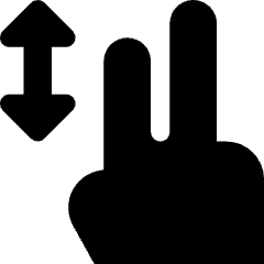 Two Finger Drag Vertical Icon from Core Solid Set