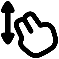 Two Finger Drag Vertical Icon from Plump Remix Set