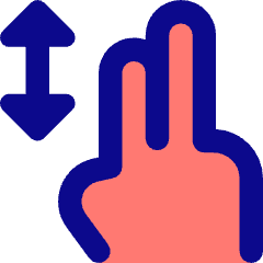 Two Finger Drag Vertical Icon from Core Pop Set