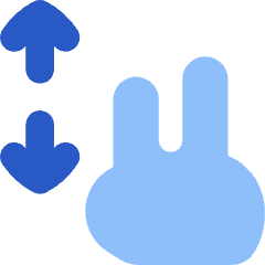 Two Finger Drag Vertical Icon from Flex Flat Set
