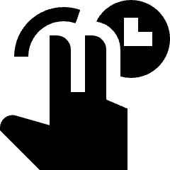 Two Finger Hold Icon from Sharp Solid Set