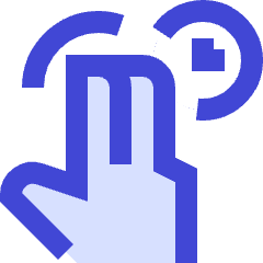Two Finger Hold Icon from Sharp Duo Set