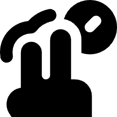 Two Finger Hold Icon from Core Solid Set