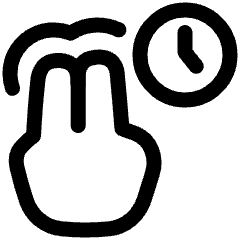 Two Finger Hold Icon from Plump Line Set