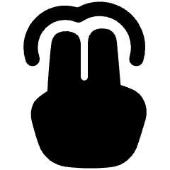 Two Finger Tap Icon from Plump Solid Set