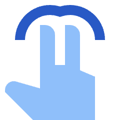 Two Finger Tap Icon from Sharp Flat Set