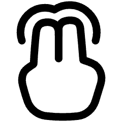Two Finger Tap Icon from Plump Line Set