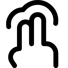 Two Finger Tap Icon from Core Line Set