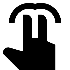 Two Finger Tap Icon from Sharp Solid Set