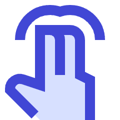 Two Finger Tap Icon from Sharp Duo Set