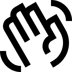 Waving Hand Icon from Sharp Line Set