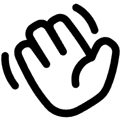 Waving Hand Icon from Plump Line Set