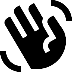 Waving Hand Icon from Sharp Solid Set