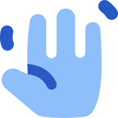 Waving Hand Icon from Flex Flat Set