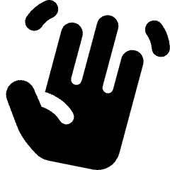 Waving Hand Icon from Core Solid Set