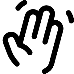 Waving Hand Icon from Core Line Set