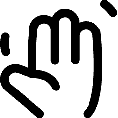 Waving Hand Icon from Flex Line Set