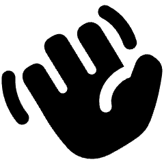 Waving Hand Icon from Plump Solid Set