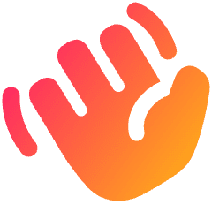 Waving Hand Icon from Plump Gradient Set