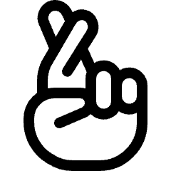 Finger Crossed 1 Icon from Ultimate Regular Set