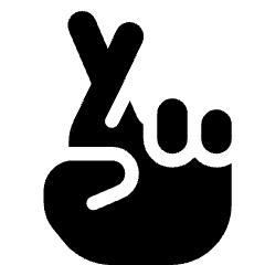 Finger Crossed 1 Icon from Ultimate Bold Set