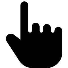 Finger Point 1 Icon from Ultimate Bold Set