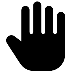 Hand Stop Icon from Ultimate Bold Set