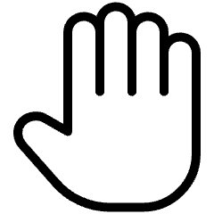 Hand Stop Icon from Ultimate Light Set