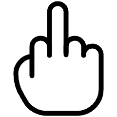 Middle Finger Icon from Ultimate Light Set