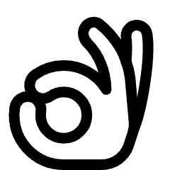 Ok Hand Icon from Ultimate Regular Set