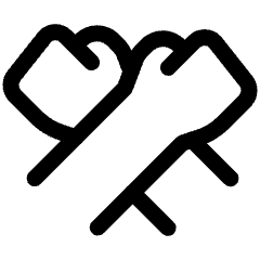 Sign Language Love Icon from Ultimate Regular Set