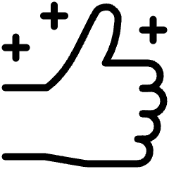 Thumb Up Like Sparkle Icon from Ultimate Light Set