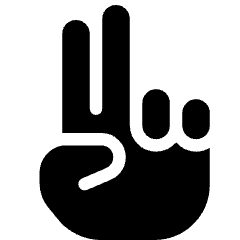 Two Fingers Icon from Ultimate Bold Set