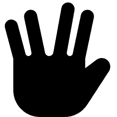 Vulcan Salute 2 Icon from Ultimate Bold Set