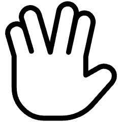 Vulcan Salute 2 Icon from Ultimate Light Set