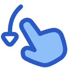 Finger Gesture Swipe Down Icon from Plump Duo Set