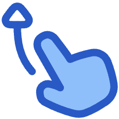 Finger Gesture Swipe Up Icon from Plump Duo Set