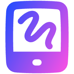 Hand Held Tablet Drawing Icon from Plump Gradient Set