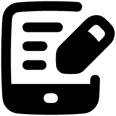 Hand Held Tablet Writing Icon from Plump Remix Set