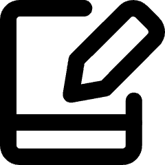 Hand Held Tablet Writing Icon from Micro Line Set