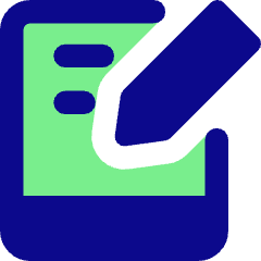 Hand Held Tablet Writing Icon from Core Pop Set