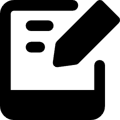 Hand Held Tablet Writing Icon from Core Remix Set