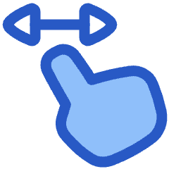 One Finger Drag Horizontal Icon from Plump Duo Set