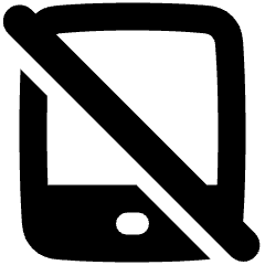 Tablet Disable Icon from Plump Solid Set
