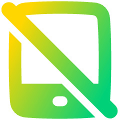 Tablet Disable Icon from Plump Gradient Set