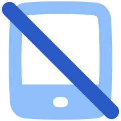 Tablet Disable Icon from Plump Flat Set